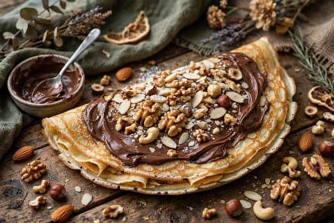 Crepe Nutella Amande Et Noix